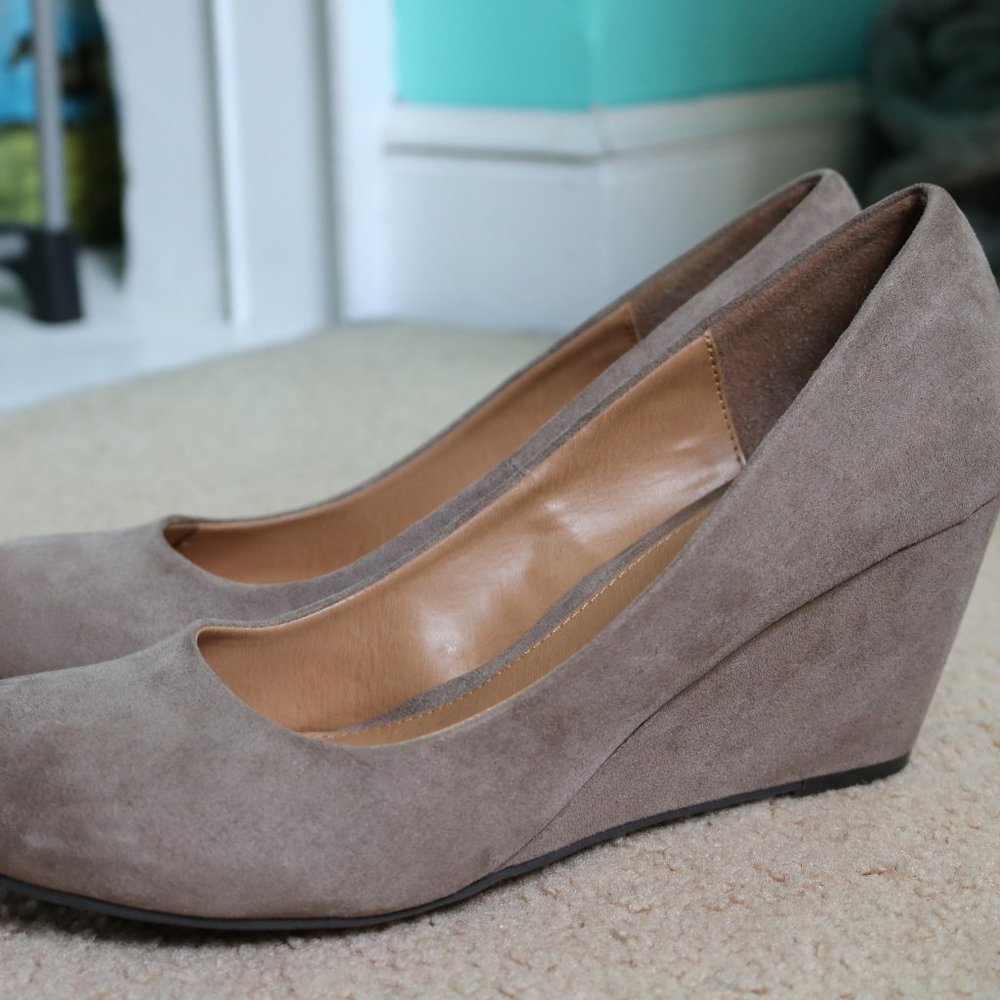 Suede Wedge Heels by CL by Laundry